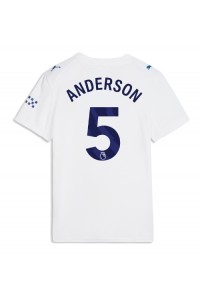 Manchester City Elliot Anderson #5 Jalkapallovaatteet Naisten Kolmaspaita 2026-27 Lyhythihainen